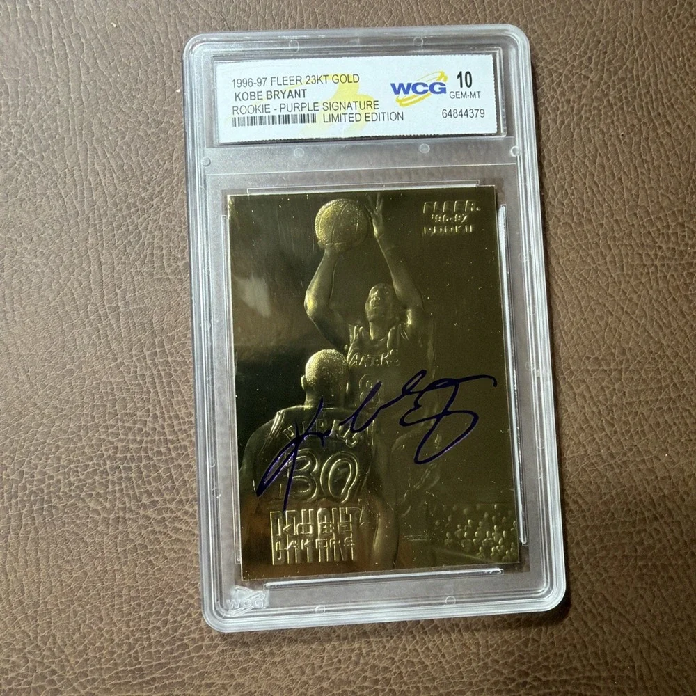 1996-97 Kobe Bryant SIGNED Rookie Card Limited Edition 23kt Gold Gem Mint 10